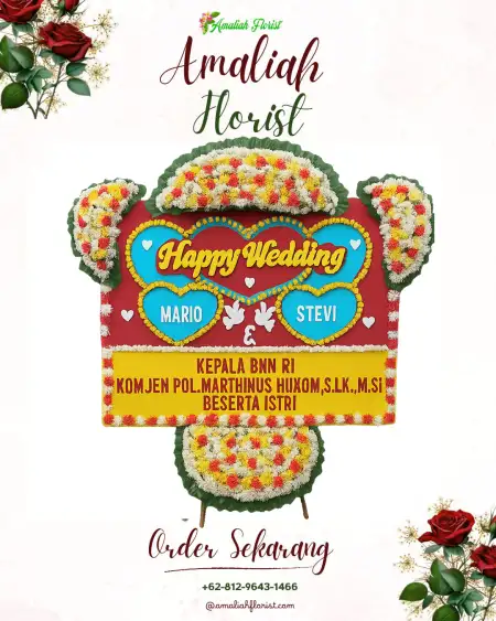 Papan Bunga Pernikahan Parungkuda